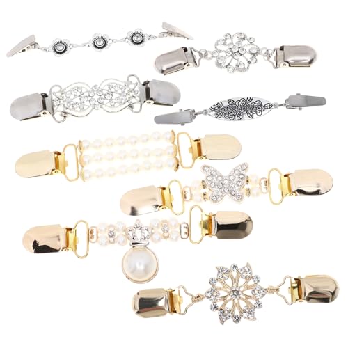 FRCOLOR Vintage Pullover Clips für Damen – 8 Stücke Schal und Strickjacken Clips Vielseitig Einsetzbar für Verschiedene Outfits von FRCOLOR