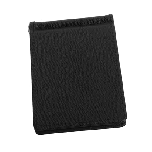 FRCOLOR Wallet Herren Geldbörse Schwarz Ultra Dünn PU Mehrschichtiger Kartenhalter Metallclip Kompakt Für Business Reisen Alltag von FRCOLOR