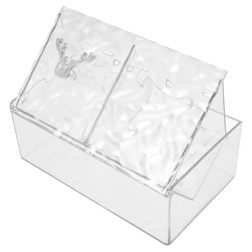 FRCOLOR Wattebausch-organizer Aus Pet-material Mit Deckeldesign Für Komfortablen Zugriff Platzsparendes Aufbewahrungsbox Für Make-up Wattepadhalter Mit Großem Fassungsvermögen von FRCOLOR