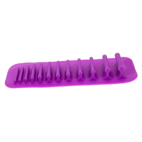 FRCOLOR Wand-make-up-pinselhalter Mit Saugnapf Bürsten-organizer Wc-bürstenhalter Bürstentrocknungshalter Trocknergestell Für Make-up-pinsel Zahnbürstenhalter Violett Kieselgel von FRCOLOR