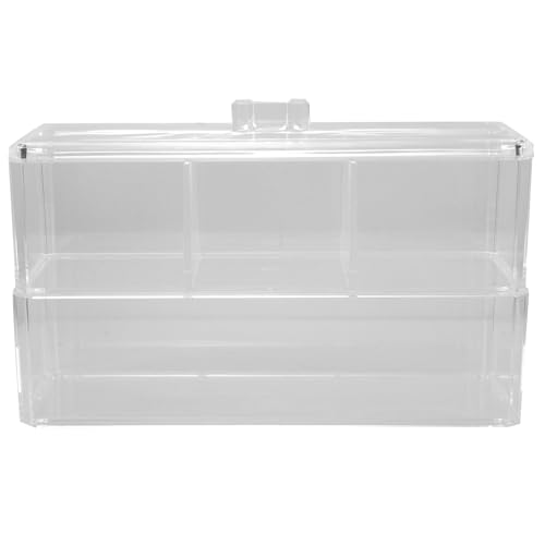 FRCOLOR Klarer Make-up Organizer Für Kosmetik Und Wattestäbchen Staubdichter Behälter Fächern Für Schminktisch Und Badezimmer Praktischer Aufbewahrungsbox Für Kosmetikbedarf FRCOLOR Klarer Make-up Organizer Für Kosmetik Und Wattestäbchen Staubdichter Behälter Fächern Für Schminktisch Und Badezimmer Praktischer Aufbewahrungsbox Für Kosmetikbedarf von FRCOLOR