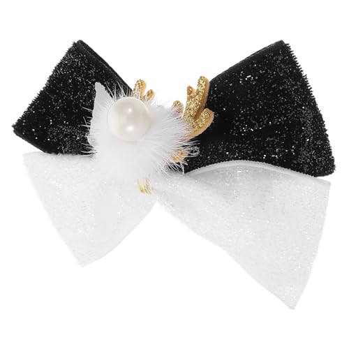 FRCOLOR Elegante Haarschleifenklammer Für Frauen Weihnachts-haarschleifen Aus Samt Geweih-haarspange Weihnachts-haarschleife Festliches von FRCOLOR