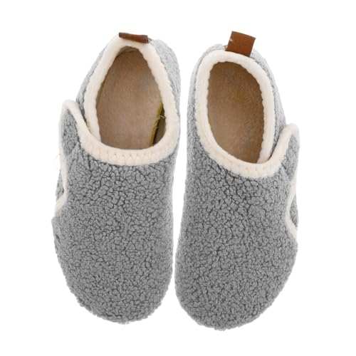 FRCOLOR Weiche Winterhausschuhe mit Rutschfester Gummisohle Leichte Flauschige Hausschuhe für Damen und Herren Komfortable Indoor und Outdoorslipper Elegantes Design von FRCOLOR