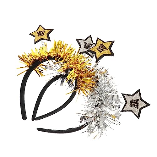FRCOLOR 2stücke Weihnachts Haarschmuck Mit Fünfzackigem Stern Festliche Kopfband Für Erwachsene Für Weihnachtsfeiern Und Festliche Anlässe von FRCOLOR