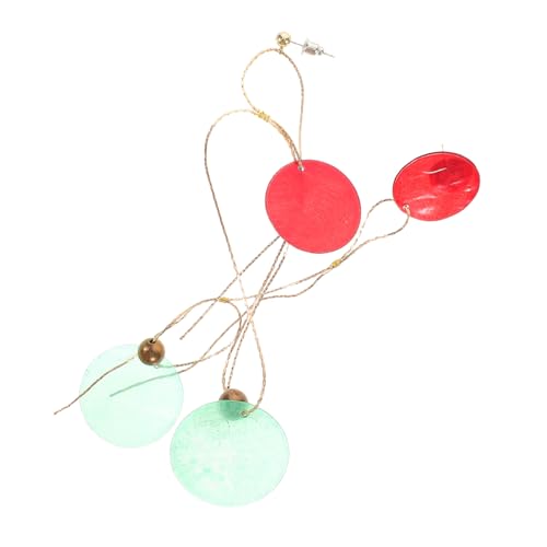 FRCOLOR Weihnachtliche Boho Ohrhänger Runde Anhänger Ohrringe Eleganter Dangle Schmuck für Festtagsfeiern Gesichtsverschönerndes Design Vielseitig für Party Alltag Date Geeignet von FRCOLOR