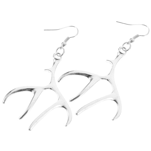 FRCOLOR Weihnachtliche Elchgeweih Ohrringe Damen Leichtes Schmuckstück Festlich Elegant für Weihnachtsfeier und Accessoires von FRCOLOR