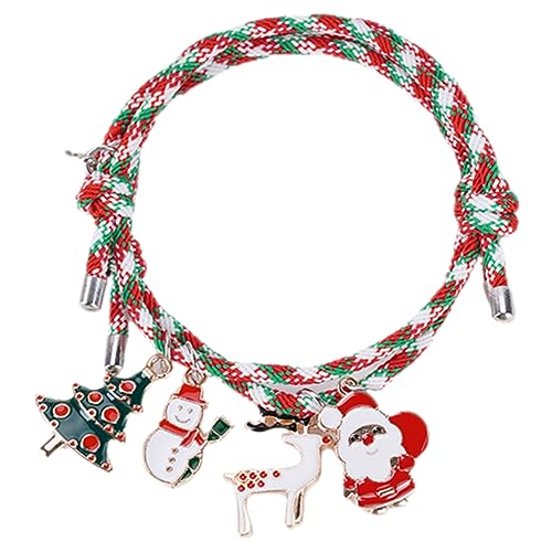 FRCOLOR Weihnachtsarmbänder Gewebte Armbänder Für Passende Freundschaftsarmbänder Für Männer Und Frauen Weihnachtsseilarmbänder Bettelarmbänder Für Frauen von FRCOLOR