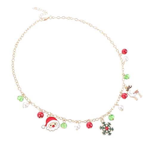 FRCOLOR Weihnachtliche Schneeflocken Halskette Damen Elegant Xmas Anhänger Schmuck für Frauen und Mädchen von FRCOLOR