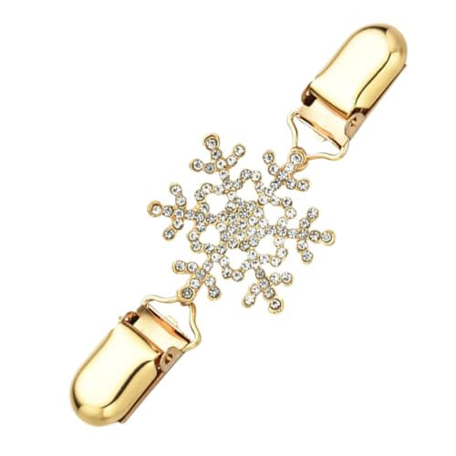 FRCOLOR Weihnachtlicher Schneeflocken Broschen-clip für Cardigan und Pullover Fester Schalverschluss frei von Knöpfen Eleganter Schmuck für Stolen und Umhänge Kratzfrei und Fest Haltend von FRCOLOR