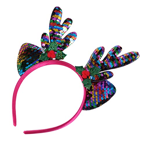 FRCOLOR Weihnachts-haarreif Mit Bunten -hirschgeweih-applikationen Für Partys Kostüme Und Festliche Anlässe Leicht Und Geeignet Für Erwachsene von FRCOLOR