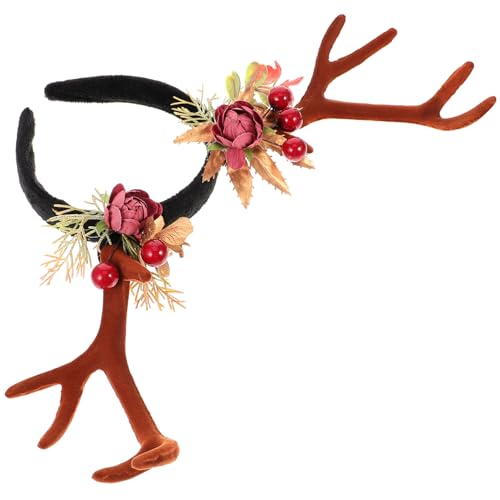 FRCOLOR Weihnachtsfeier Stirnband Mit Antlers -haarband Für Festliche Anlässe Leichtes Und Bequemes Accessoire Für Und Halloween-dekorationen von FRCOLOR
