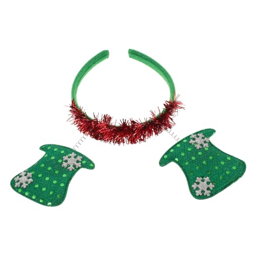 FRCOLOR Weihnachts Haarreif Hut Stirnband Haarband Winter Party Kopfbedeckung Für Mädchen Mit Schneeflocken Und Sternen Motiven Weihnachtshaarschmuck Gastgeschenk von FRCOLOR
