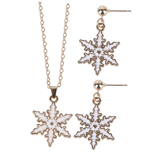 FRCOLOR Weihnachts Schmuckset Damen Halskette und Ohrringe mit Klassischem Christbaum Design Elegantes Schmuckset für Festliche Anlässe Hochwertiger Legierungs Anhänger für von FRCOLOR