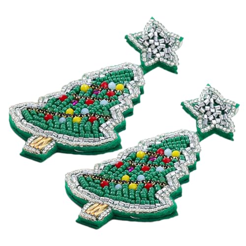 FRCOLOR Weihnachtsbaum Ohrstecker Damen Mädchen Festliche Ohrhänger Modisch Auffällig Geschenkidee für Schmuck von FRCOLOR