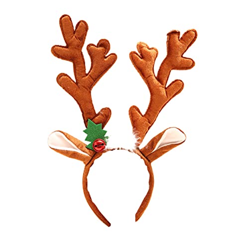 FRCOLOR Weihnachts-haarreif Aus Stoff Mit Geweih-design Stirnband Party-zubehör Foto-requisite Für Familien Und Freunde von FRCOLOR