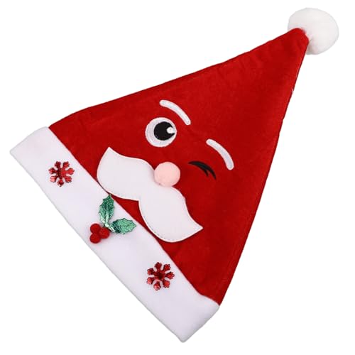 FRCOLOR Weihnachtsmütze für Weihnachtsfeiern Weihnachtsmütze Aus Plüsch Weihnachtsmann-design für Festliche Anlässe von FRCOLOR