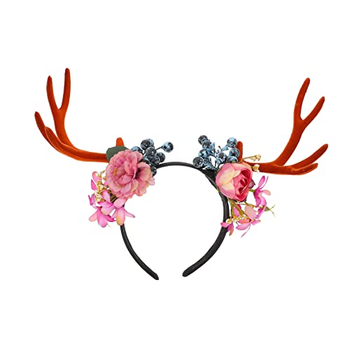 FRCOLOR Fashionable Weihnachts- Mit Geweih Weihnachtliches Haarband Für Partys Stilvolle Festtags-dekoration Für Damen Für Weihnachten Und Cosplay von FRCOLOR