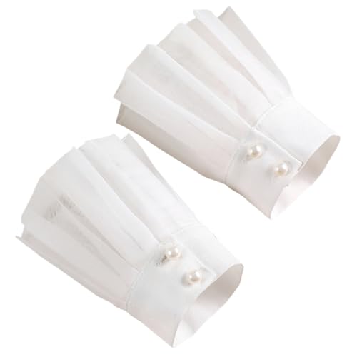 FRCOLOR Wickelbare Spitzen Wrist für Damen Fake Handgelenk Manschetten mit Spitzenverzierung Vielseitiges Kleidungszubehör für Hochzeit Party Halloween und Festliche Anlässe von FRCOLOR