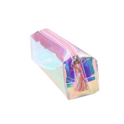 FRCOLOR Kompaktes Federmäppchen Für Damen – Make-up-Tasche Mit Organizer Und Reißverschluss – Tragbare Reise-Kosmetiktasche – Transparent Und Stilvoll von FRCOLOR