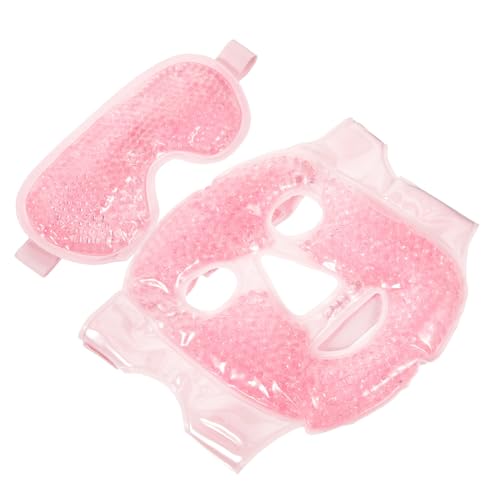 FRCOLOR Wiederverwendbare Kühl und Wärme Gelgesichtsmaske für Frauen und Männer PVC Material Entspannende Augenmaske gegen Schwellungen Dunkle Ringe und Augenmüdigkeit Kühlendes und von FRCOLOR