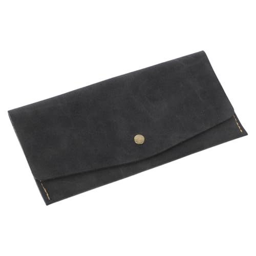 FRCOLOR Wiederverwendbare PU Geldbörse mit Druckknopfverschluss Vielseitiger Karten und Gutscheinorganizer Kompakter Geldbeutel für Damen und Herren Robuster Budgetumschlag Schwarzer von FRCOLOR