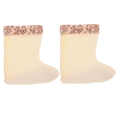 FRCOLOR Winterfeste Gefütterte Regenstiefel Einlegesohlen für Damen Isolierende Wasserdichte Innenfutter-socken Atmungsaktiv Mittellang Passend für Kalte Tage und Gartenstiefel von FRCOLOR