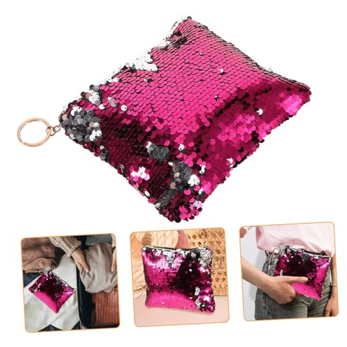 FRCOLOR Kosmetiktasche Mit Pailletten Reißverschluss Damen Geldbörse Handtasche Aus Strapazierfähigem Material Für Party Shopping Und Alltag von FRCOLOR