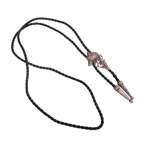 FRCOLOR Wolf Bolo Tie Für Herren Retro Western Halskette Hochwertigem Material Verstellbar Und Für Partys Und Tägliches Tragen von FRCOLOR