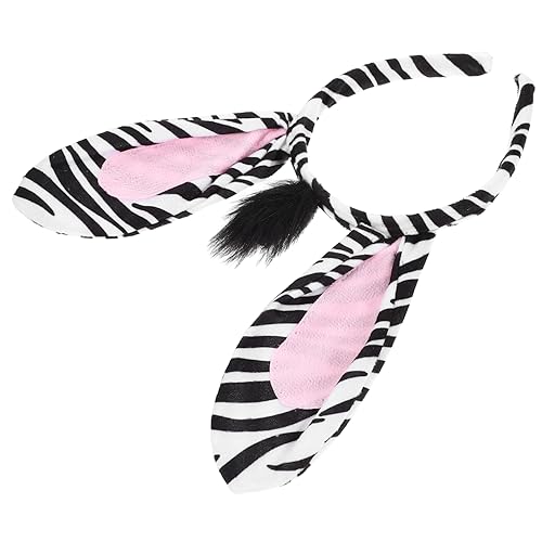 FRCOLOR Zebra Stirnband Mit Ohren Für Tier Cosplay Elastisches Band Für Junge Mädchen Und Erwachsene Für Halloween Und Kostüm-partys von FRCOLOR