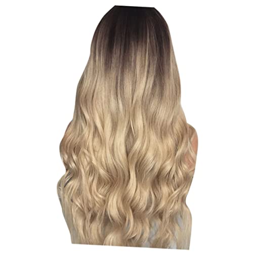 FRCOLOR 1stück Blond Langhaar- Perücke Mit Fashion Damen Haarcover Für Kostüm Und Rollenspiele Synthetische Hitzebeständige Hochsteckfrisur Für Besondere Anlässe von FRCOLOR