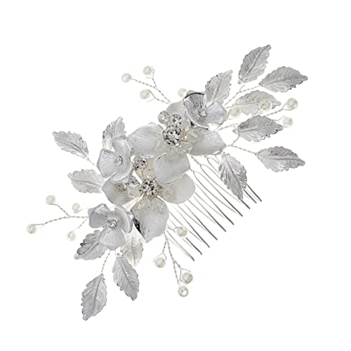 FRCOLOR braut hochzeit tiara Haarkämme mit Brautblumen Haarkamm Haarschmuck für haarschmuck für damen Haarspangen Blumenkopfschmuck für braut haarkamm von FRCOLOR