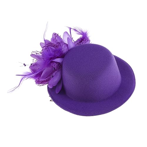 FRCOLOR Hochzeitshaarspangen Für Bräute Haarschmuck Hochzeitshut Haare Hut Haarnadeln Mädchen Haarnadel Braut Ausgabekarte Violett Die Blumen von FRCOLOR