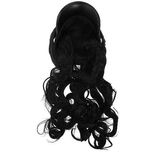 FRCOLOR Damen Hut Perücke Mit Langen Lockigen Haaren Einteilige Modische Haarverlängerung Mit Natürlichem Look Für Halloween Cosplay Und Partys Hochtemperatur Synthetische Fasern Für FRCOLOR Damen Hut Perücke Mit Langen Lockigen Haaren Einteilige Modische Haarverlängerung Mit Natürlichem Look Für Halloween Cosplay Und Partys Hochtemperatur Synthetische Fasern Für von FRCOLOR