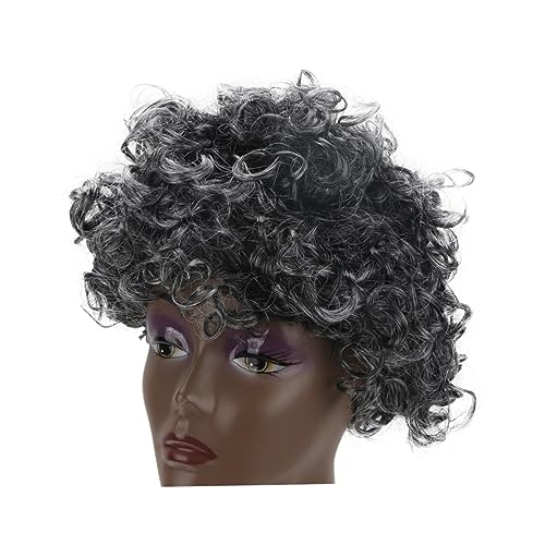 FRCOLOR lockige haarperücke Cosplay-Partykleid Oma Kostüm Perücke Puff Perücke der alten Dame lockige menschliche Haarperücken Oma Perücke Oma Outfit Perücke FRCOLOR lockige haarperücke Cosplay-Partykleid Oma Kostüm Perücke Puff Perücke der alten Dame lockige menschliche Haarperücken Oma Perücke Oma Outfit Perücke von FRCOLOR