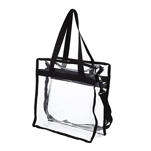 FRCOLOR Transparente Umhängetasche Für Damen Durchsichtige Tasche Aus Hochwertigem PVC Leicht Und Praktisch Für Einkaufen Reisen Und Täglichen Gebrauch von FRCOLOR