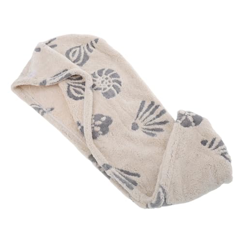FRCOLOR trockene Haarkappe Badetuch Weiches Haarhandtuch Wassersack für Erwachsene Wasser- und Ölluftkompressor Handtücher für trockenes Haar Haartuch für Mädchen Korallenvlies Beige von FRCOLOR