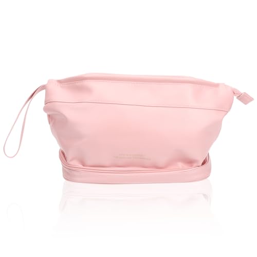 FRCOLOR wasserdichte Kosmetiktasche Aus Pu-Leder Mit Reißverschluss Organizer-Tasche Für Reisen Kulturbeutel Make-up-Tasche Für Damen Tragbare Aufbewahrungstasche von FRCOLOR