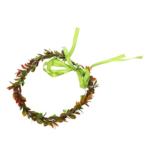Grünes Blatt-kranz-stirnband Stirnbänder Für Damen Hochzeit Reize Kleid Rosa Stirnband Braut- Frauen Spa Kostüm Kopfbedeckung Nicht Halter Brautjungfer Dekorationen Orange Plastik FRCOLOR von FRCOLOR
