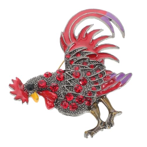 Hübsche Hühner Brosche für Damen Herren Lustige Anstecknadel mit Geschenkidee für Geburtstage Hochzeiten Anlässe von FRCOLOR
