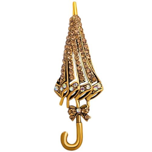 Regenschirm Brosche mit Strasssteinen Anstecknadel für Anzüge Kleidung für Besondere Anlässe Langlebiges Design Perfektes für Frauen von FRCOLOR