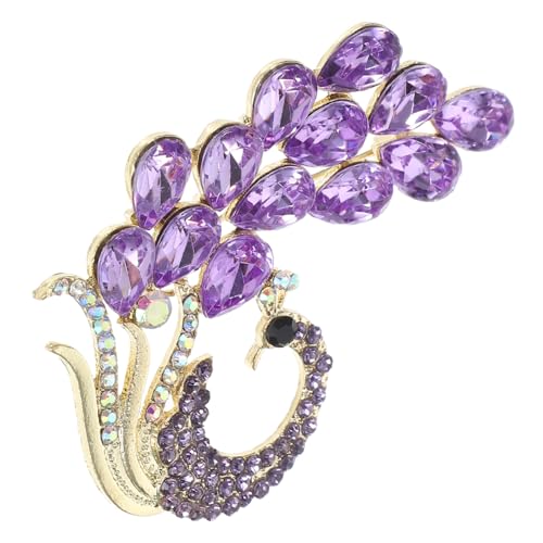 FRCOLOR Einzigartige Pfauen Brosche für Frauen Strass Anstecknadel Funkelnde Vogelbrosche für Schals Taschen Modeaccessoires von FRCOLOR