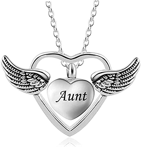 FRDXDAF Urnenkette Mit Anhänger Damen Feuerbestattung Schmuck Feuerbestattung Urne Halskette Schmuck EIN Herz Leben Im Himmel Geschnitztes Souvenir Wasserdichter Gedenkanhänger Mama Und Papa von FRDXDAF