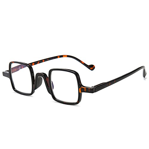 FREAZE Quadratische Brille Schildpatt Lesebrillen 1.0X Damen Herren Ultraleicht Computer Lesehilfe Retro Lesehilfe Brille Anti-Augenbelastung (Color : Brown, Size : +3.5) von FREAZE