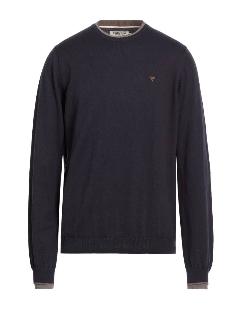 FRED MELLO Pullover Herren Marineblau von FRED MELLO