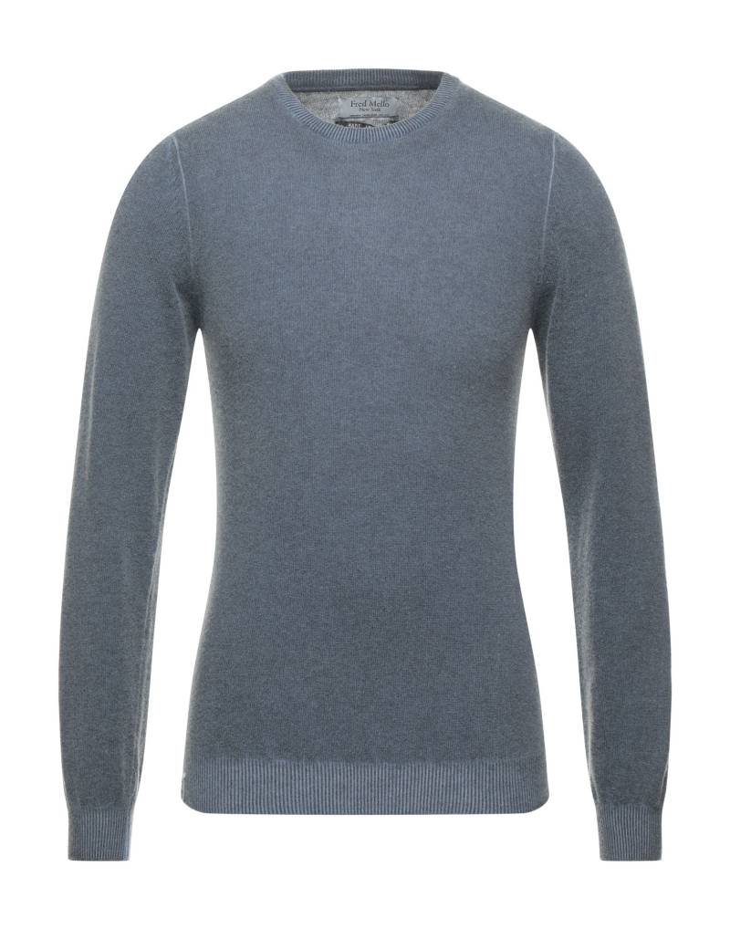 FRED MELLO Pullover Herren Taubenblau von FRED MELLO