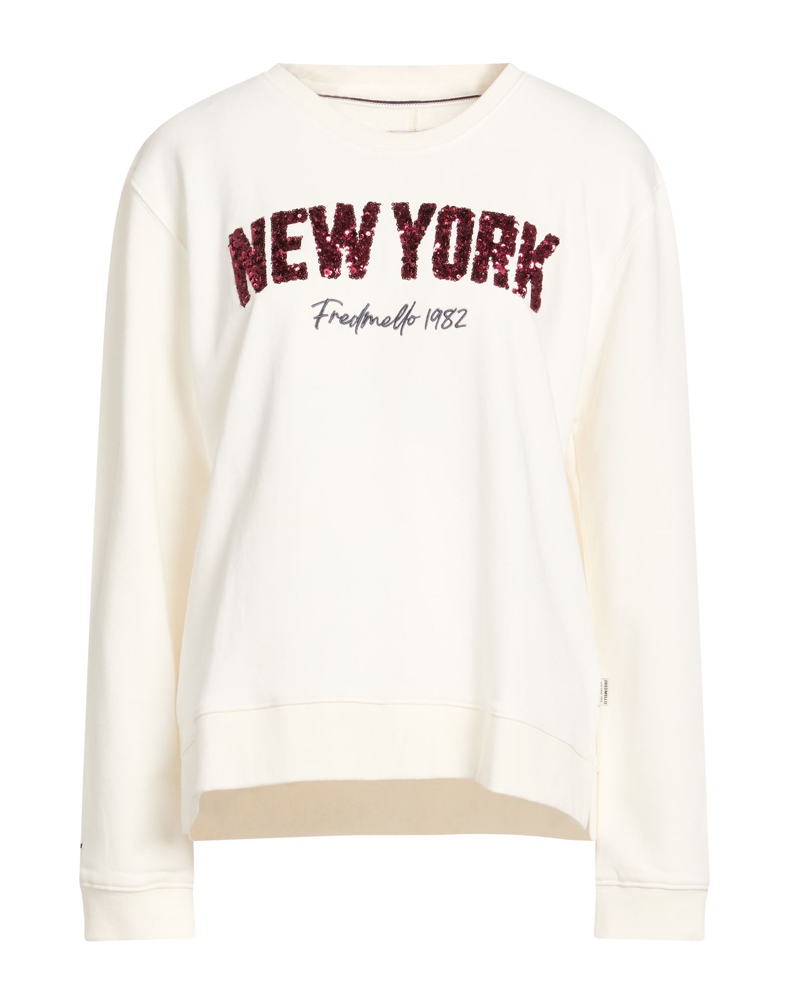FRED MELLO Sweatshirt Damen Off white von FRED MELLO