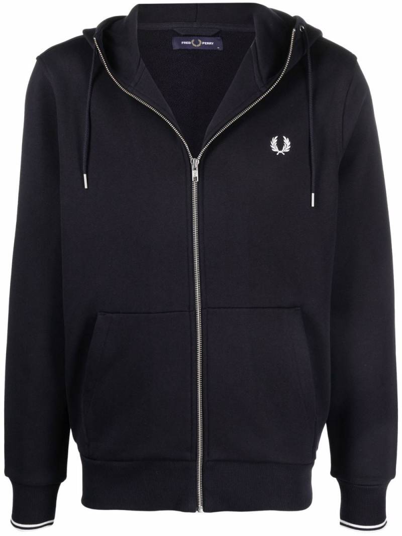 Fred Perry Hoodie mit Logo-Stickerei - Blau von Fred Perry