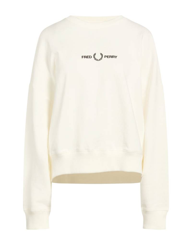 FRED PERRY Sweatshirt Damen Weiß von FRED PERRY