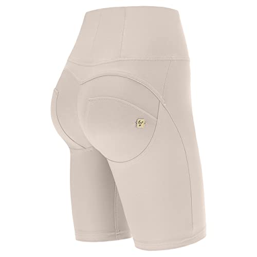 FREDDY - Biker Push Up WR.up® aus Organischem Jersey mit hoher Taille, Moonbeam, M von FREDDY