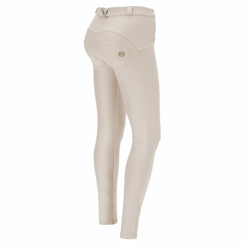 FREDDY WR.UP Push Up Hose WR.UP® Skinny aus Öko-Kunstleder, Weißer Sand, Large von FREDDY